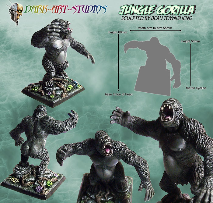 Jungle-Gorilla_Sculpted_By-Beau_Townshend_PAINTED