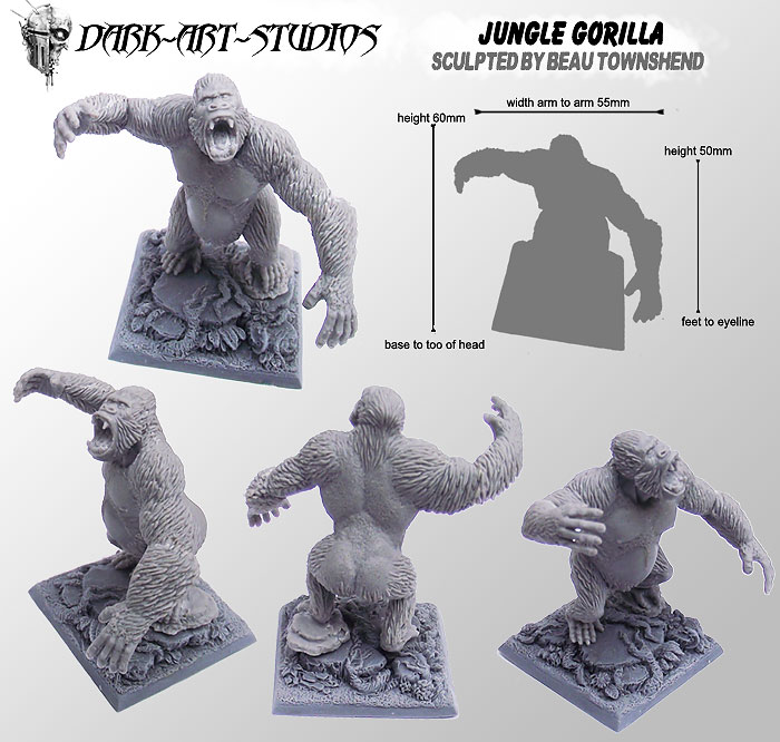 Jungle-Gorilla_Sculpted_By-Beau_Townshend_resin-cast