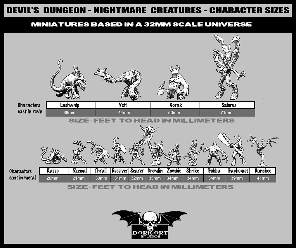 nightmare-creatures-collection-sizes